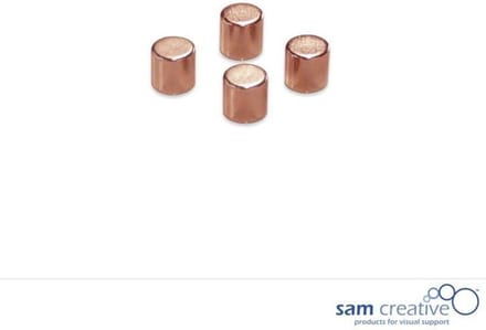 Sam Creative Whiteboard Magneten - Cylinder - 10 mm - Metallic - Brons - 4 stuks