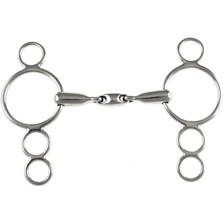Pessoa dubbel snaffle bit voor paarden Umbria Equitazione