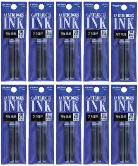 Platinum - Vulpeninkt - 10 zakjes van 2 patronen - Blauw
