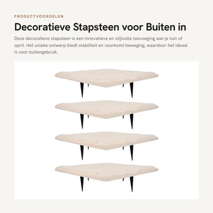 Dailygoods - Decoratieve Stapsteen voor Buiten in Beige