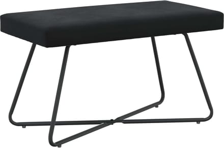 vidaXL - Bank - Zwart - 80 - x - 40 - x - 45 - cm - fluweel