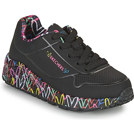 Skechers Uno Lite Meisjes Sneakers - Zwart/Multicolour