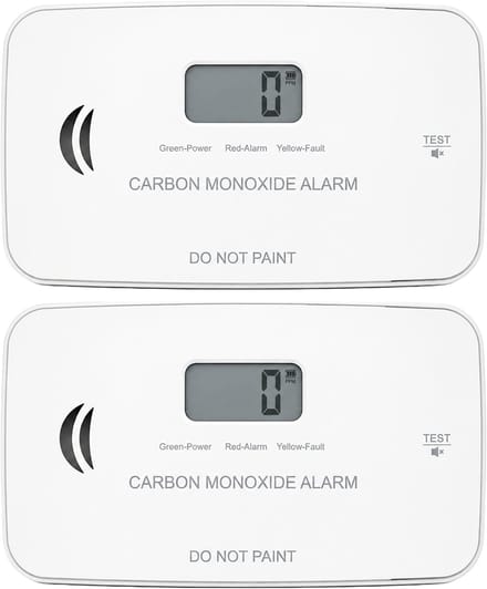 SAVS CO08 Koolmonoxidemelder 2-pack - 10 jaar sensor - LCD display - Vervangbare batterij - Voldoet aan Europese norm - CO-melder