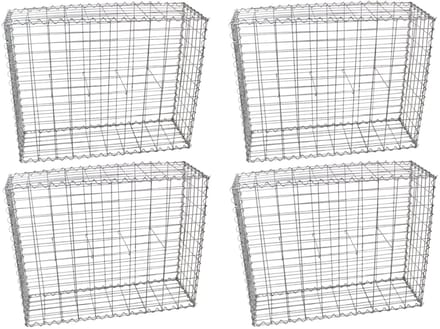 Schanskorf muur - set van 4 - 100x95x30 cm