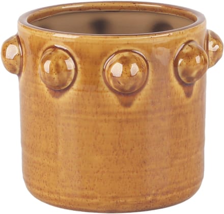 D&M Deco Bloempot Bruin-Crème D 20 cm H 16 cm Opening 18 cm