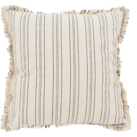 NOVÉE Sierkussen yuna stripe zwart | 45 x 45 cm | katoen/linnen