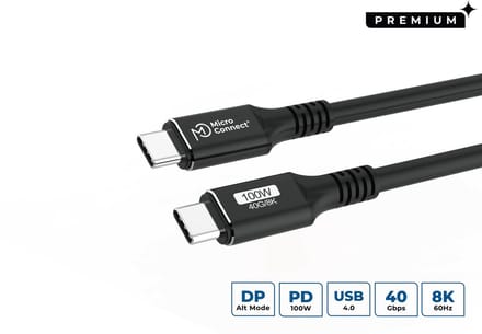 Microconnect USB4CC3 USB-kabel USB4 Gen 3x2 3 m USB C 100 W Zwart