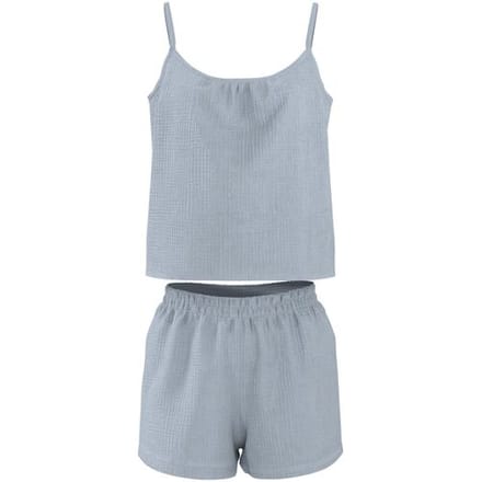 ESMARA Mousseline dames shortama (Blauw, S (36/38))