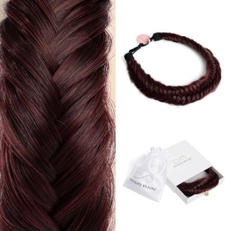 Infinity Braids - Jolie Fishtail Braid - Haarband - Haarband Dames - Haarbanden - Haarband Meisje - Jolie Raspberry Ice
