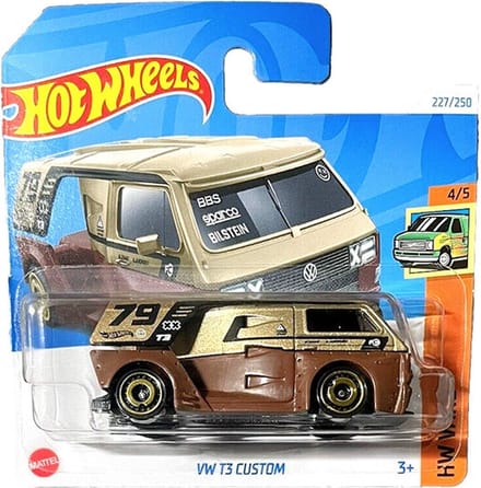 HOT WHEELS VW T3 CUSTOM BROWN/GOLD 227/250 HW VANS 4/5 (1:64)