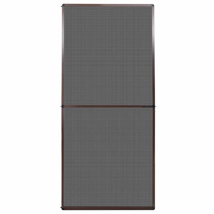 vidaXL - Scharnierend - Insectenscreen - Bruin - en - Zwart - 100 - x - 215 - cm