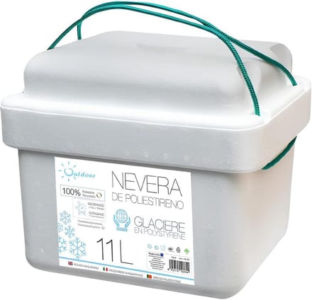Koelbox Polyester - Isolatie Box - Picknick Buiten - Lichtgewicht Ontwerp - 11 Liter Capaciteit - Wit