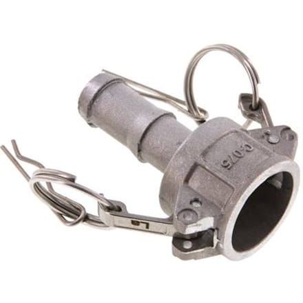 Camlock DN 20 (3/4'') Koppeling Aluminium met slangpilaar (19 mm) Type C MIL-C-27487