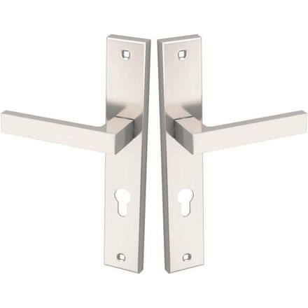 Kuchinox Qubik deurgrendel - mat nikkel, 72 mm assortiment, cilinderslot