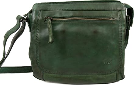 Bear Design Kleine Crossbodytas / Schoudertas Dames - Leer - Miley - Groen
