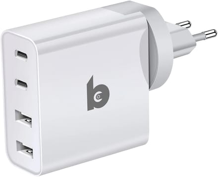 Banky Wereldstekker 100W USB C - 4-in-1 Reisadapter - GaN Snellader - Universeel - MacBook & iPhone