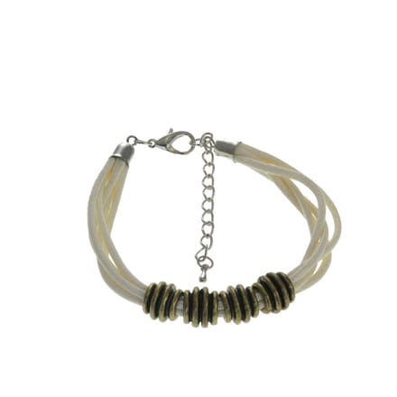 Behave - Armband - crèmekleur - meerstrengs elegant - 21,5 cm