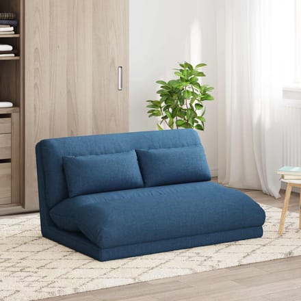 vidaXL - Verstelbare - vloostoel - Blauw - Stof