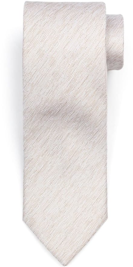 Suitable Stropdas Zijde Délavé Beige - Effen - Heren das