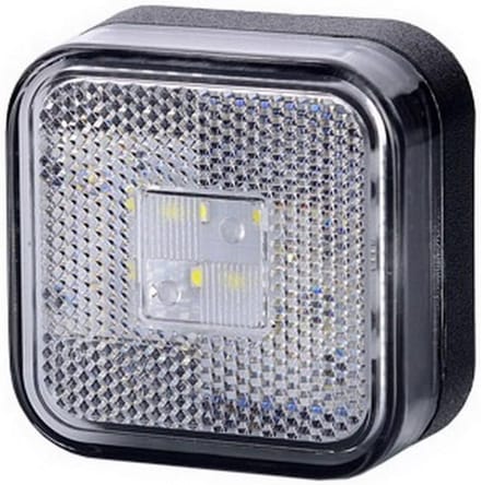Universeel 4 SMD LED Zijmarkeringslicht Wit voor 12V/24V Oplegger, Caravan en Vrachtwagen