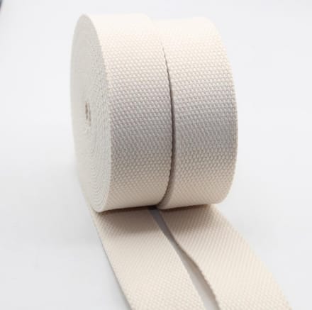 Zwaar Katoenen Band 5 Meter Breed 40MM Ecru