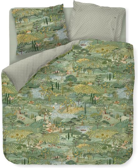 Pip Studio Toscana dekbedovertrek - Lits-Jumeaux XL - 260x200/220 - Groen