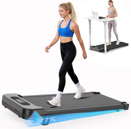 Loopband met Helling - Onder Bureau Loopband - Actief Thuiswerken - 3-in-1 Functie - 130KG Belastbaar - Zwart