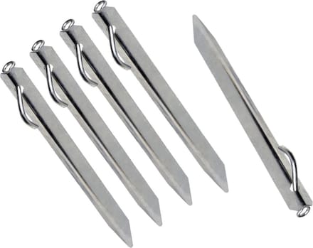 24x stuks grondpennen/tentharingen metaal met oog 38 cm - Rotspennen