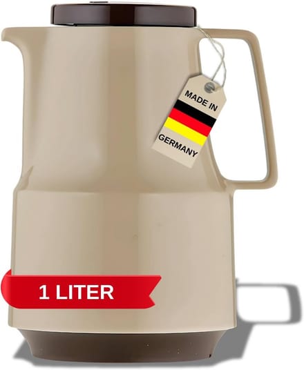 Buffet Vacuum Jug - Thermoskan Dranken - Dranken Warm Houden - Sturdy Plastic Body - 1 Liter - Beige