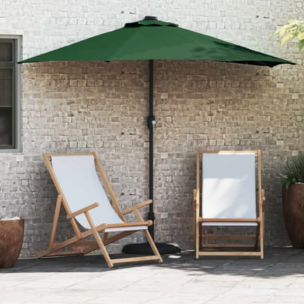 vidaXL - Tuinparasol - 294 - x - 150 - x - 224 - cm - Polyester - en - Staal - Groen