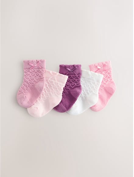 Next - Meisjes - 5 Paar babysokken - Roze