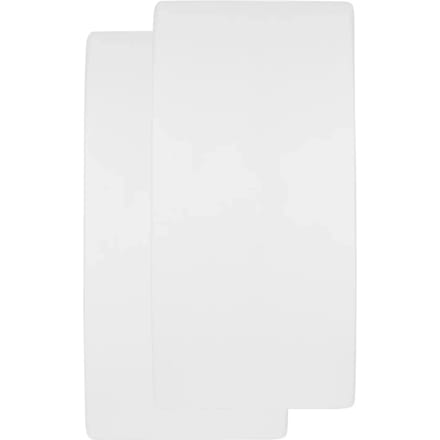 Meyco Baby Uni molton stretch hoeslaken wieg - 2-pack - white - 40x80/90cm