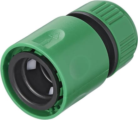 ProPlus Slangkoppeling met waterstop - kunststof - voor 13-15 mm tuinslangen - groen - universeel