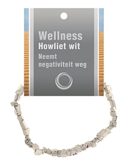 Howliet wit splitarmband + kaart