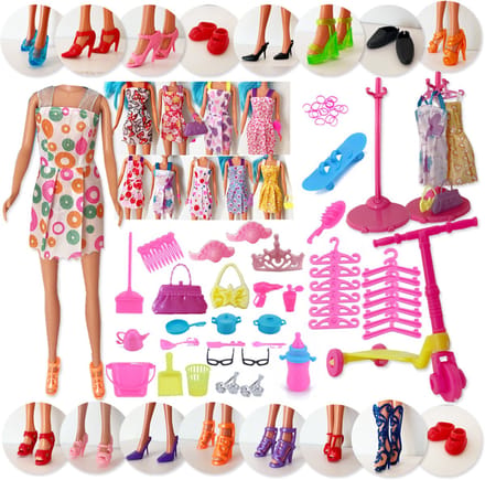 Starky - Poppenkleding en Accessoires Set - 85 Stuks - Verjaardagscadeau