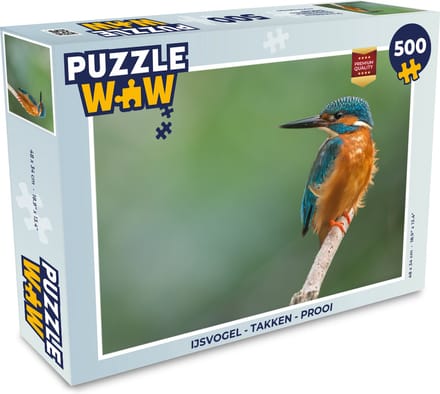 Puzzel IJsvogel - Takken - Prooi - Legpuzzel - Puzzel 500 stukjes