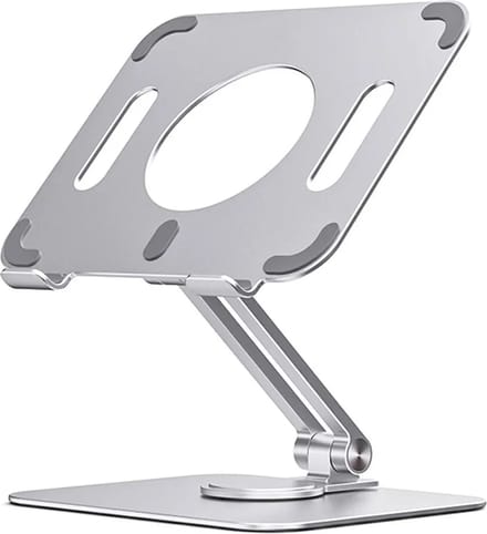 DrPhone TabGrip - Tablet Houder - Tablets Van 5 Tot 13,9 Inch - 360° Draaibare – Tablet Standaard – Verstelbare Tablet Houder - Zilver