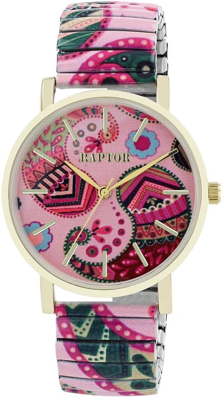 Raptor Herenhorloge siliconen JW20204 met echte leren band, 5ATM, basic, modern, zakelijk