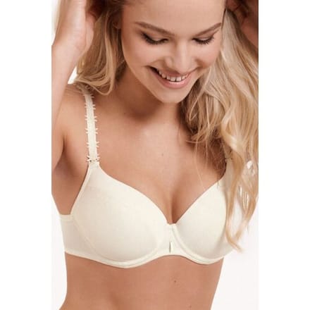 Champagne softcup bh met beugel Lisca Gracia B - E - Wit - Maat - 75E