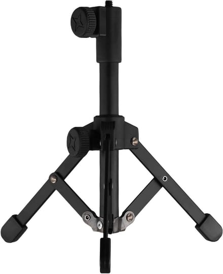 Tafel Microfoon Standaard - Microfoonhouder Bureau - Spreken Lezingen - Opvouwbaar Ontwerp - 165 mm Hoog - Zwart