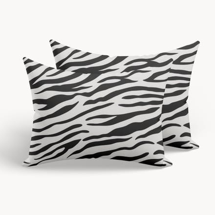 HappyBed Kussenslopen Zebra 80x80 cm - Kussensloop set 2 stuks - 100% Microvezel - Ultieme slaapcomfort