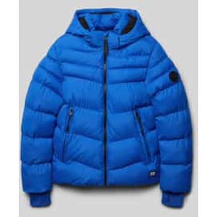 Regular fit gewatteerd jack met logo-applicatie, model 'Hey Ward'