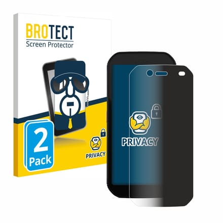 BROTECT - privacy screenprotector voor Caterpillar Cat S42 H+ - Folie Beschermfolie Blauwlichtfilter 2 Stuks