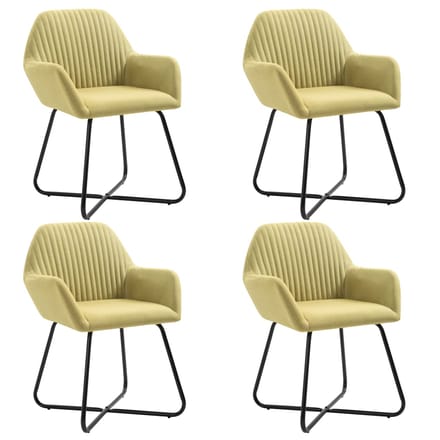 vidaXL Eetkamerstoelen 4 st stof groen