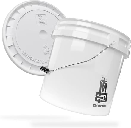 Wasemmer Set - Reinigingsemmer Auto - Auto Poetsen - Extra Stabiel 13L - 30x30x27cm - Wit