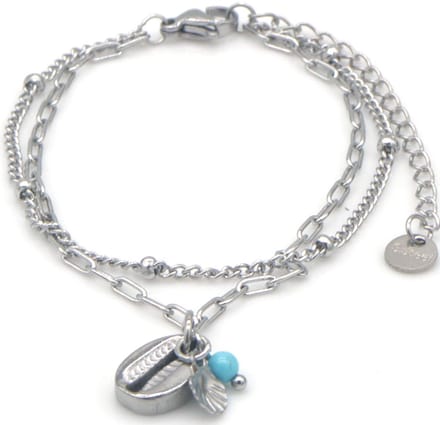 Boho Armband Schelpen – RVS – 16-21cm
