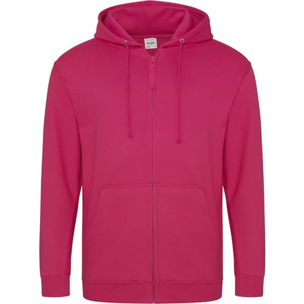 Vegan Hoodie met ritssluiting en capuchon Hot Pink - M