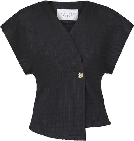 SISTERS POINT Evela-ve - Dames Top - Black - Maat S