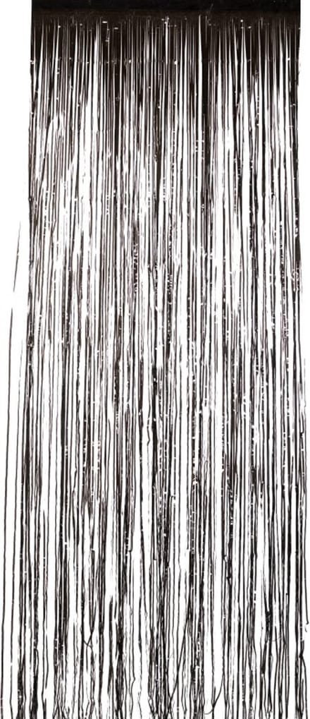 Smiffys - Shimmer Curtain Halloween Decoratie - Zwart