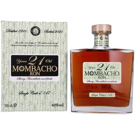 Mombacho Ron 21 Years Old Sherry Wood Finish 40% Vol. 0,7l in geschenkverpakking